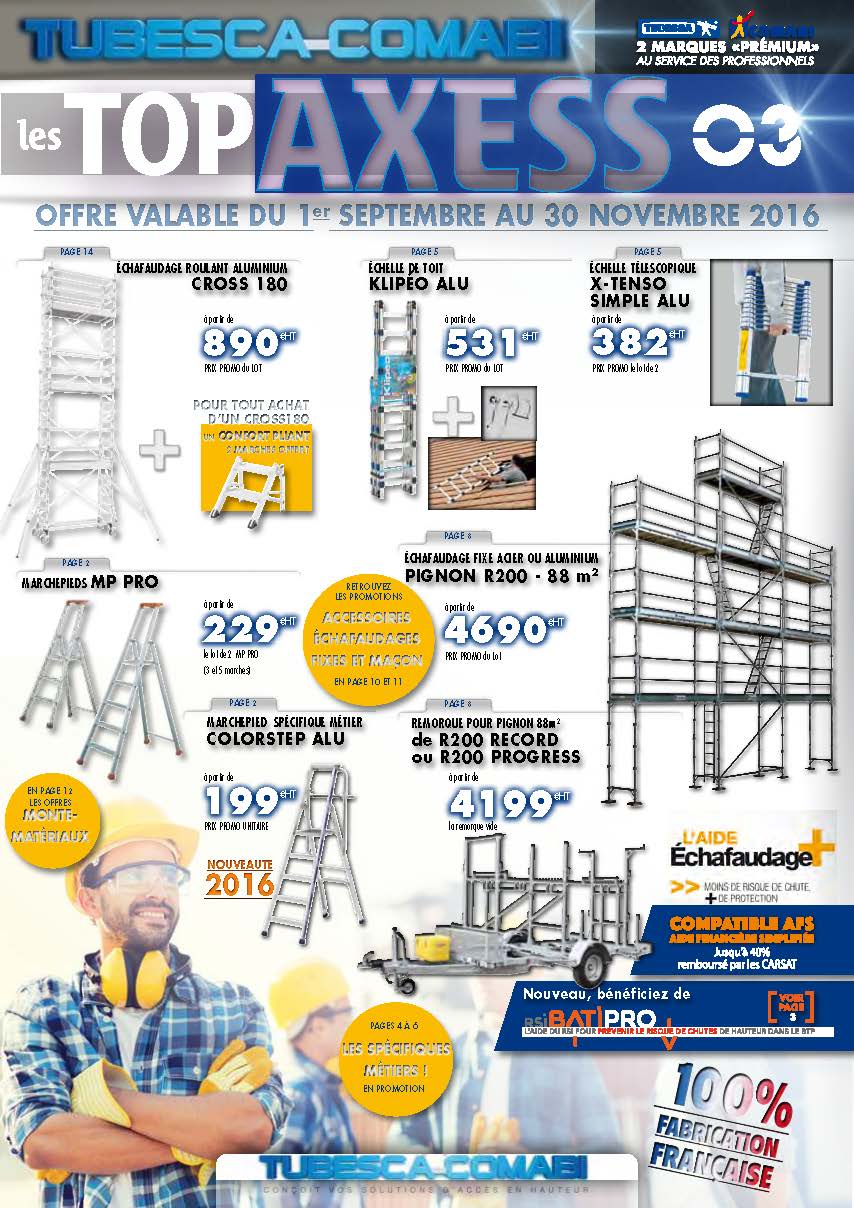 promotion topaxess Tubesca Comabi